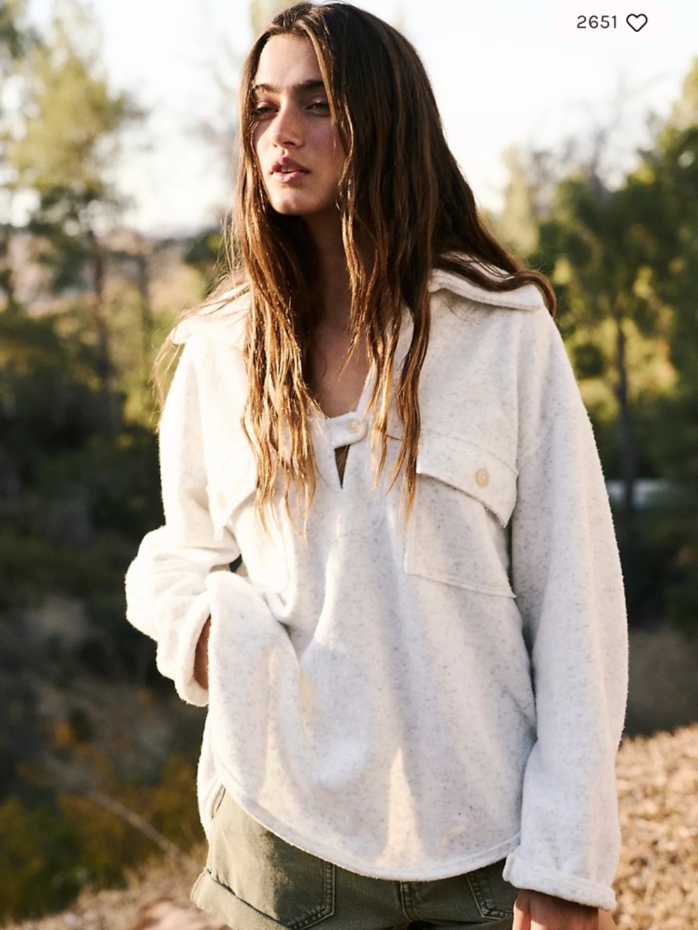 Cozy Off-White Fleece Pullover